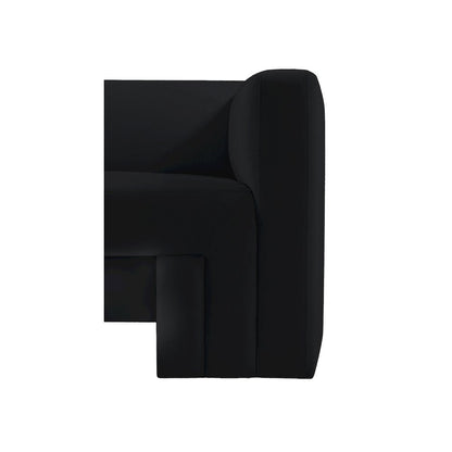 Henson Black Velvet Loveseat