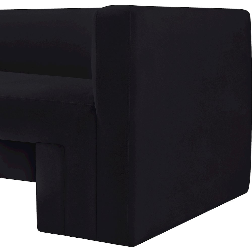 Henson Black Velvet Loveseat