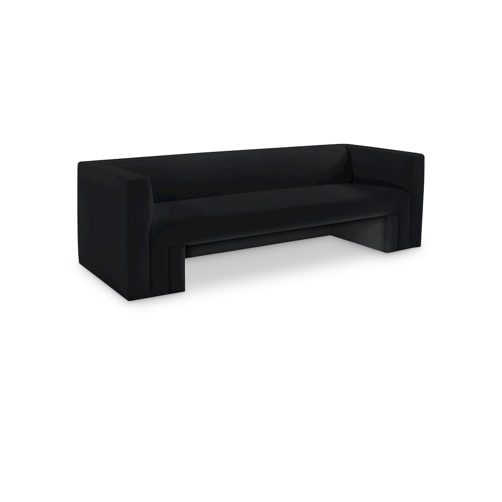 Henson Black Velvet Sofa