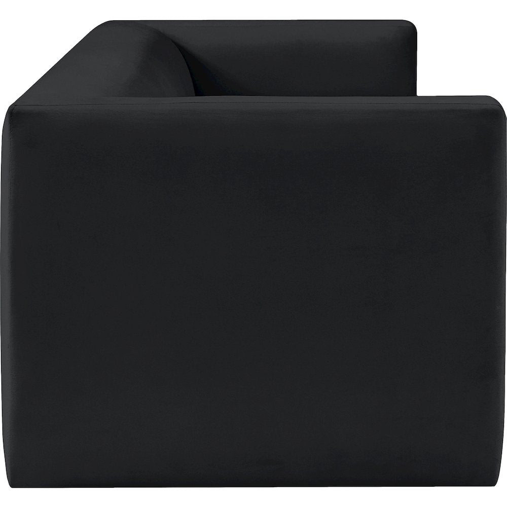 Henson Black Velvet Sofa