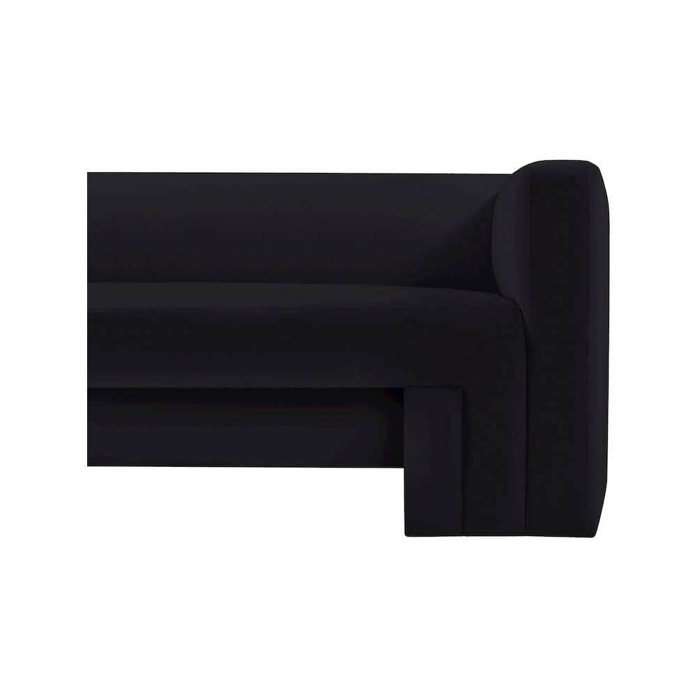 Henson Black Velvet Sofa