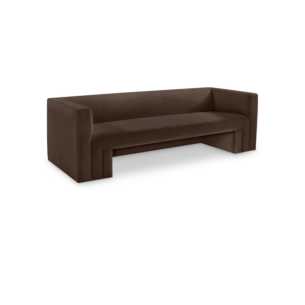 Henson Brown Velvet Sofa