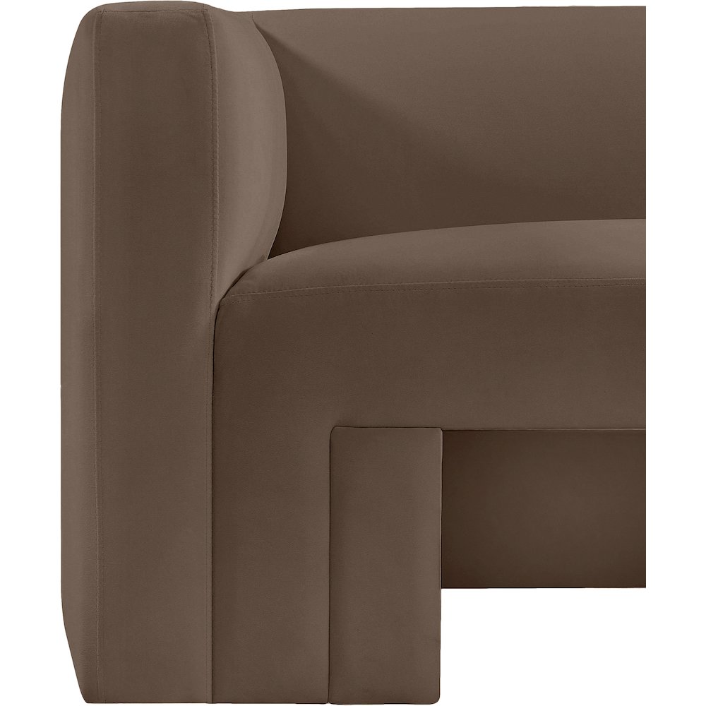 Henson Brown Velvet Sofa