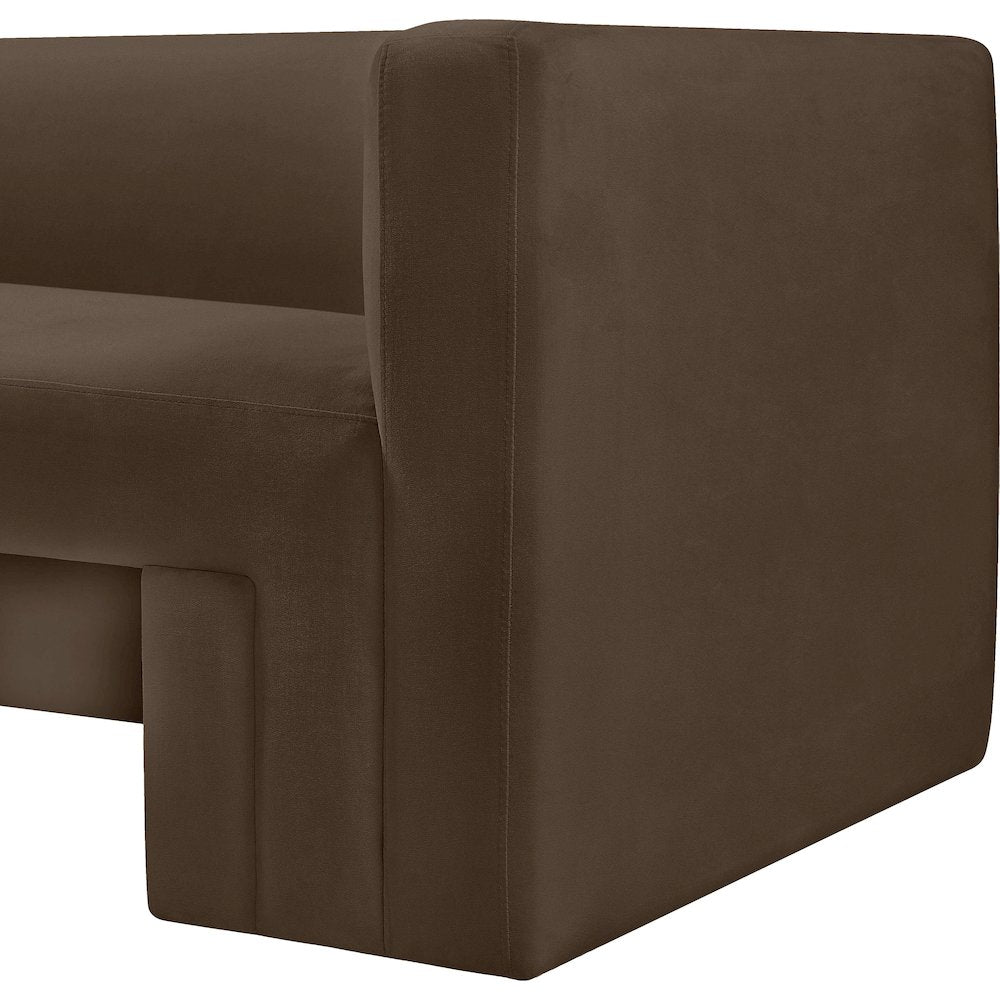 Henson Brown Velvet Sofa