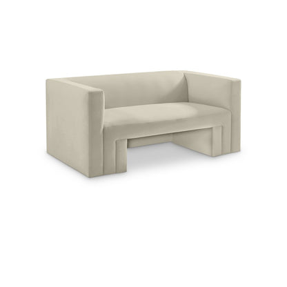 Henson Cream Velvet Loveseat