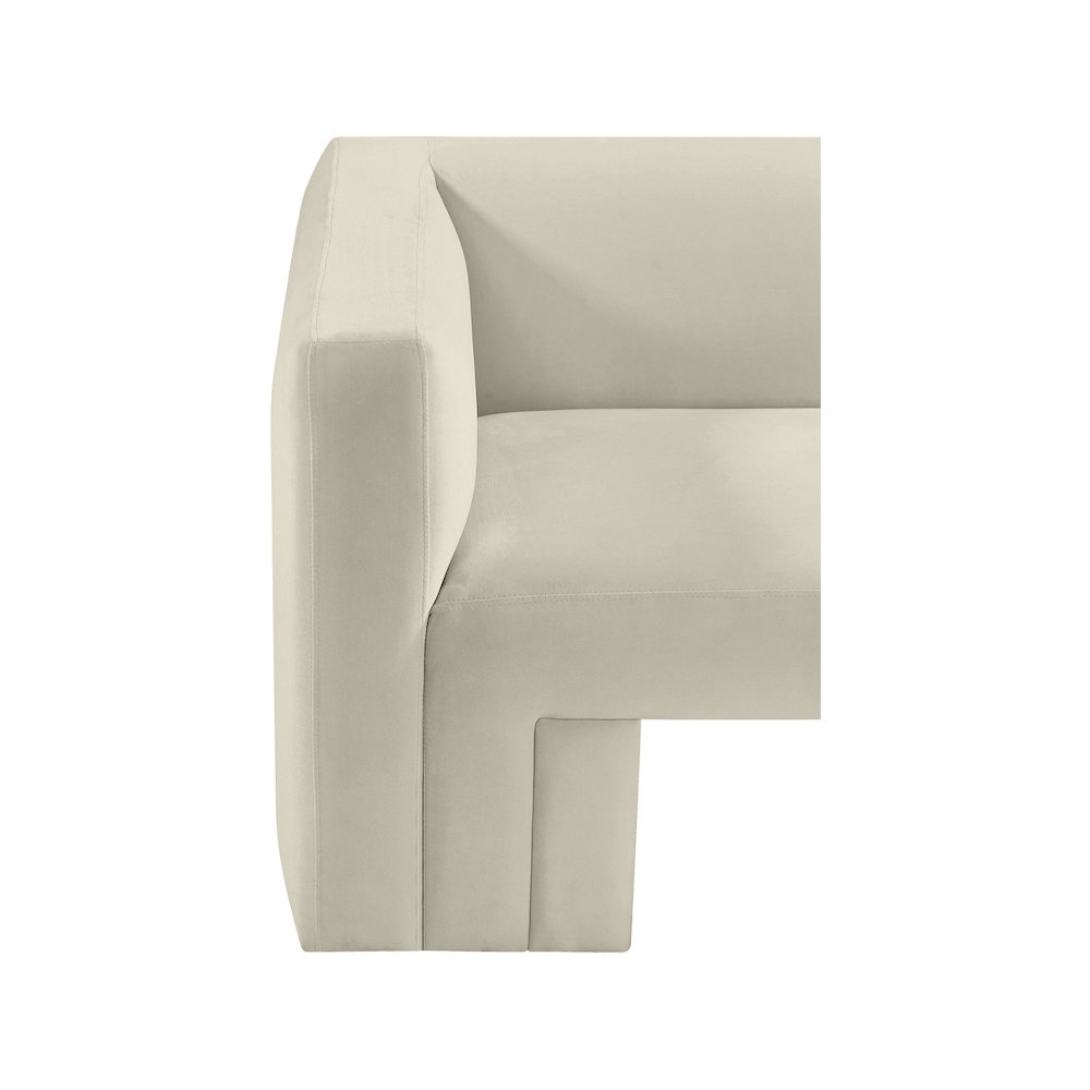 Henson Cream Velvet Loveseat