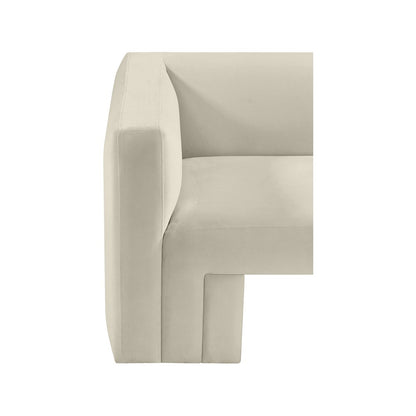Henson Cream Velvet Loveseat
