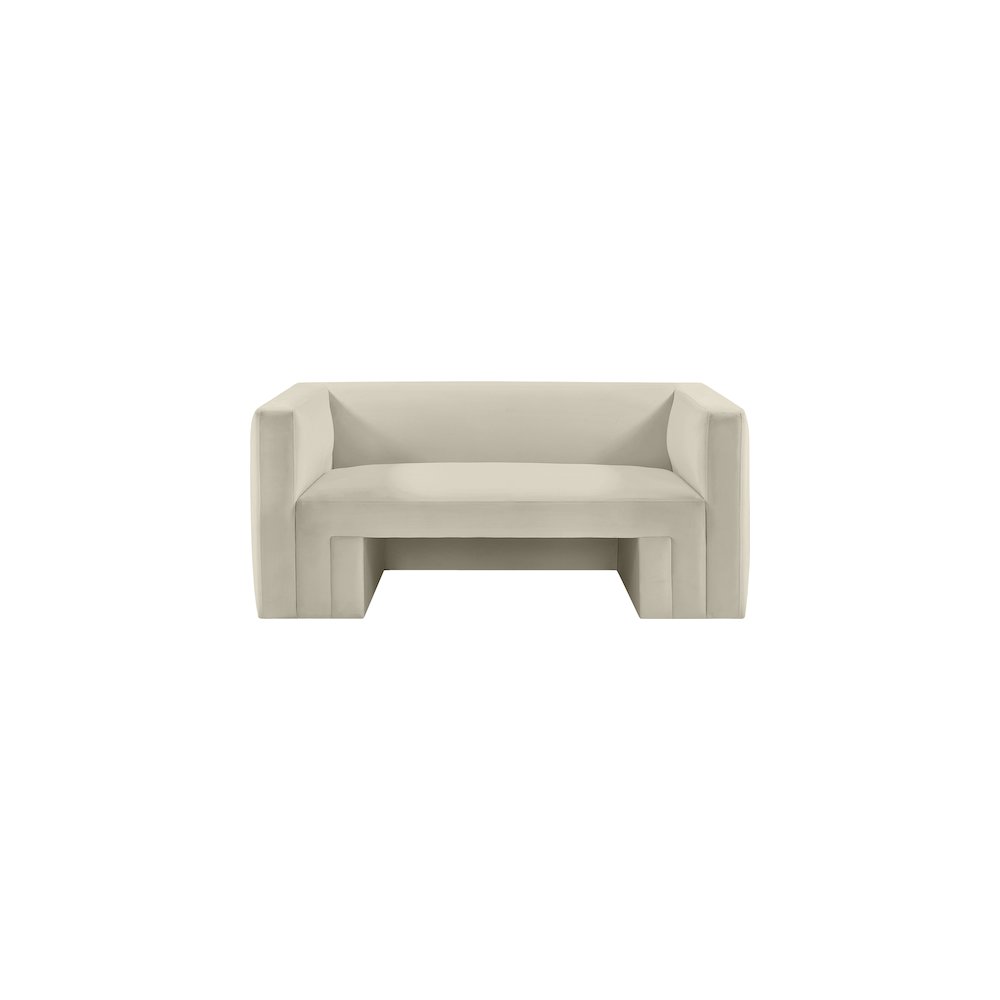 Henson Cream Velvet Loveseat
