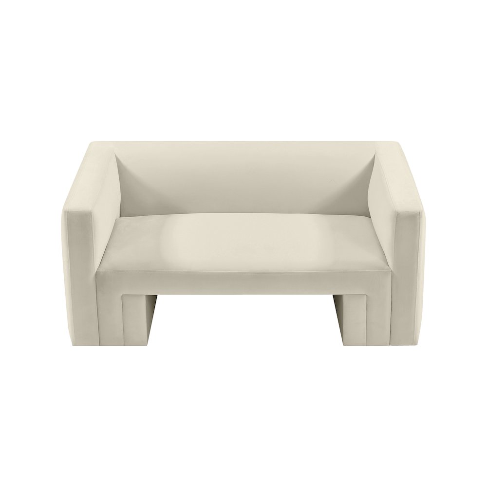 Henson Cream Velvet Loveseat