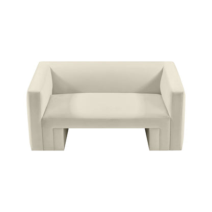 Henson Cream Velvet Loveseat