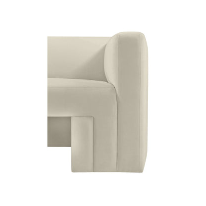 Henson Cream Velvet Loveseat
