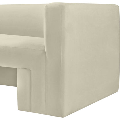 Henson Cream Velvet Loveseat