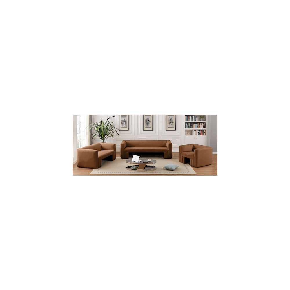 Henson Saddle Velvet Sofa