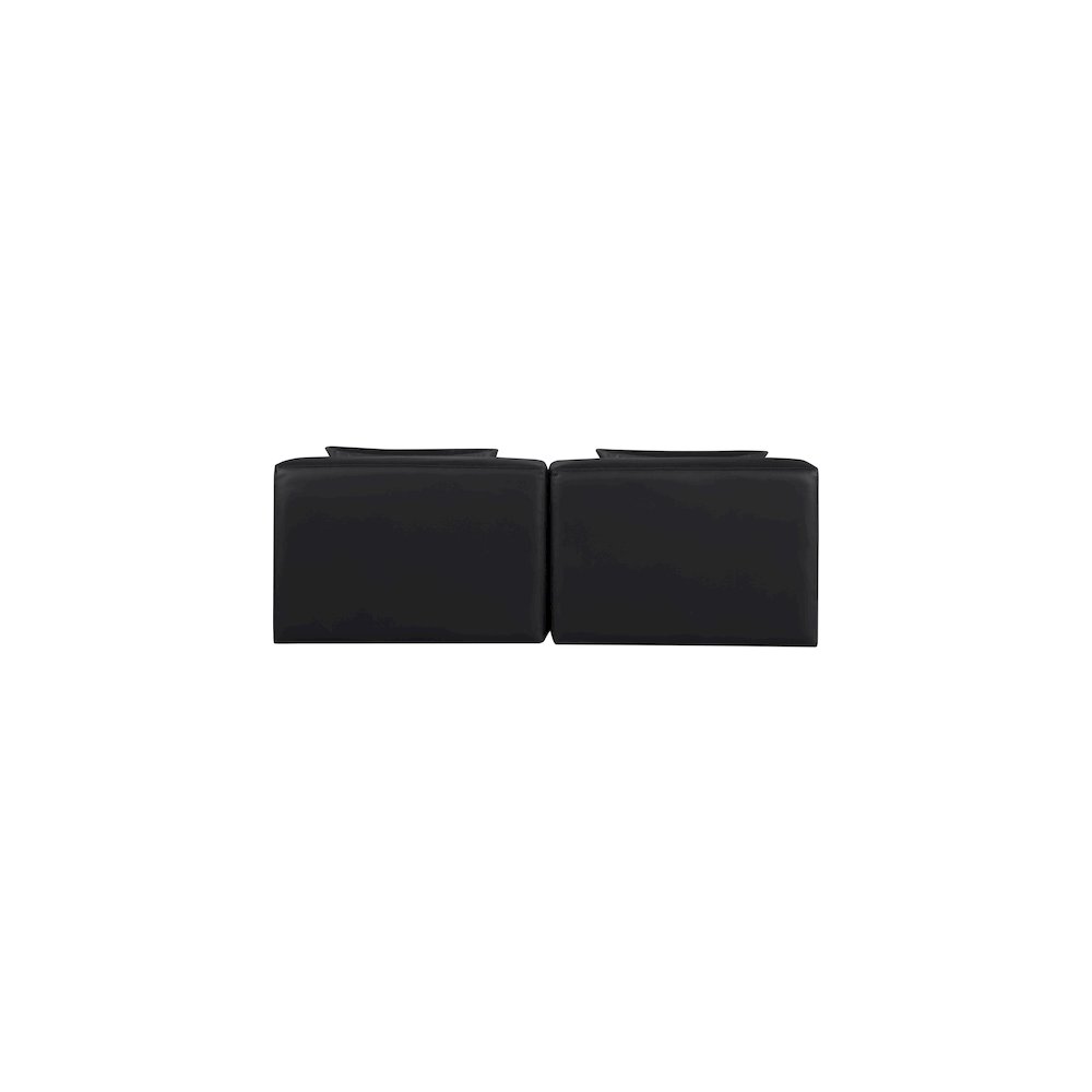 Cube Black Vegan Leather Modular Sofa
