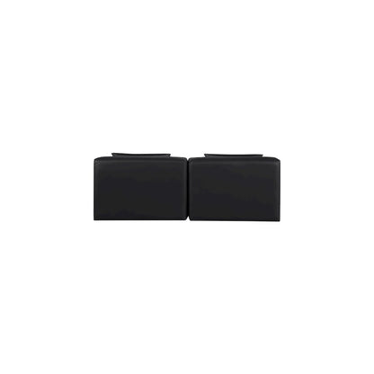 Cube Black Vegan Leather Modular Sofa