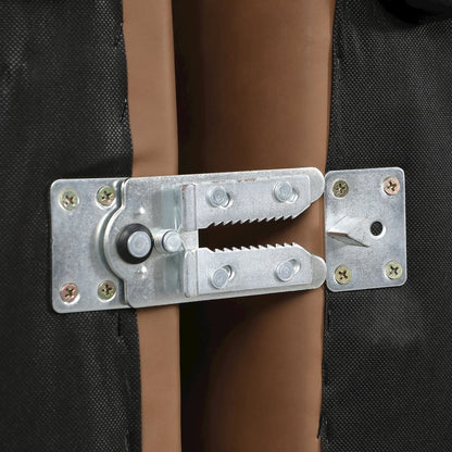 Cube Brown Vegan Leather Corner Chair