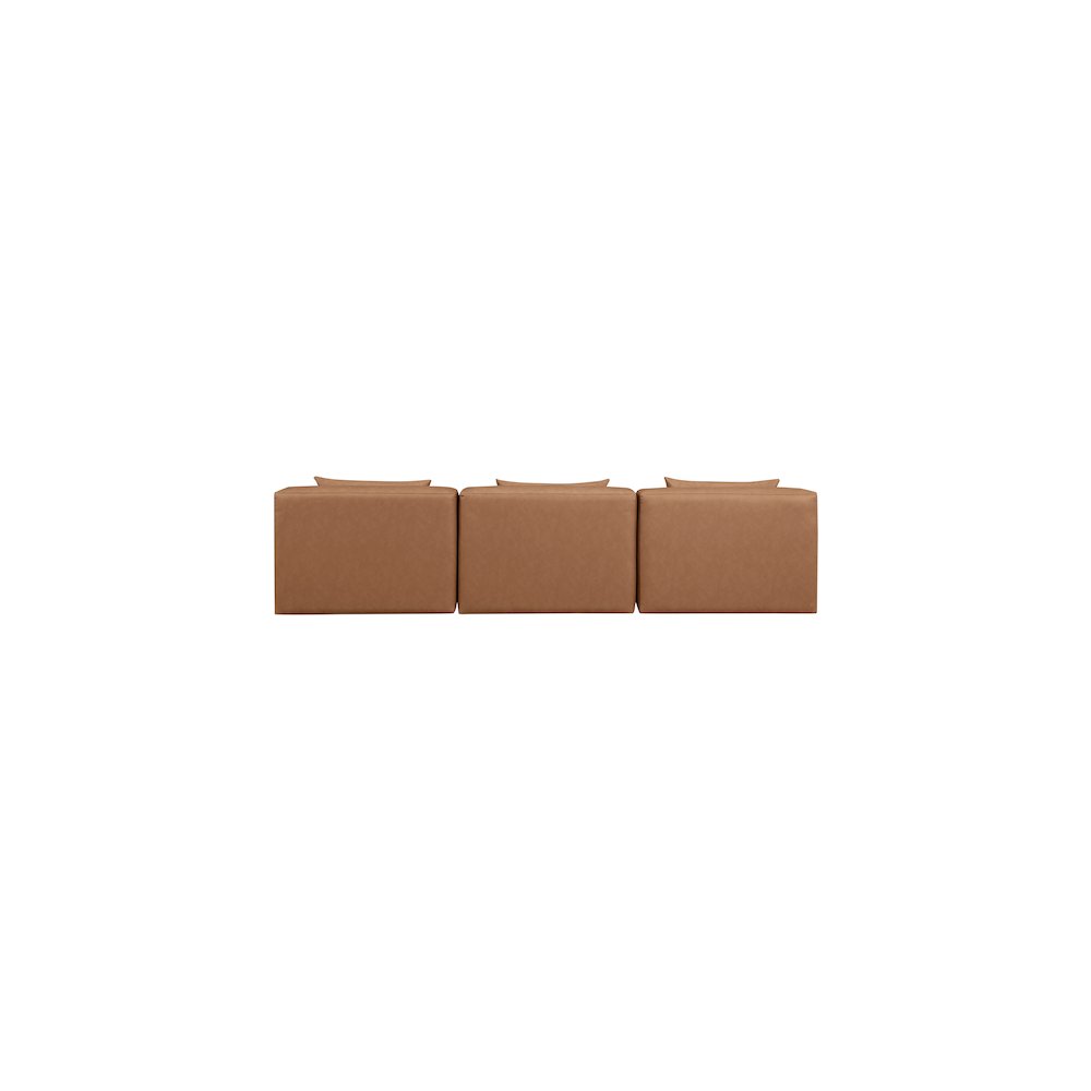 Cube Brown Vegan Leather Modular Sofa