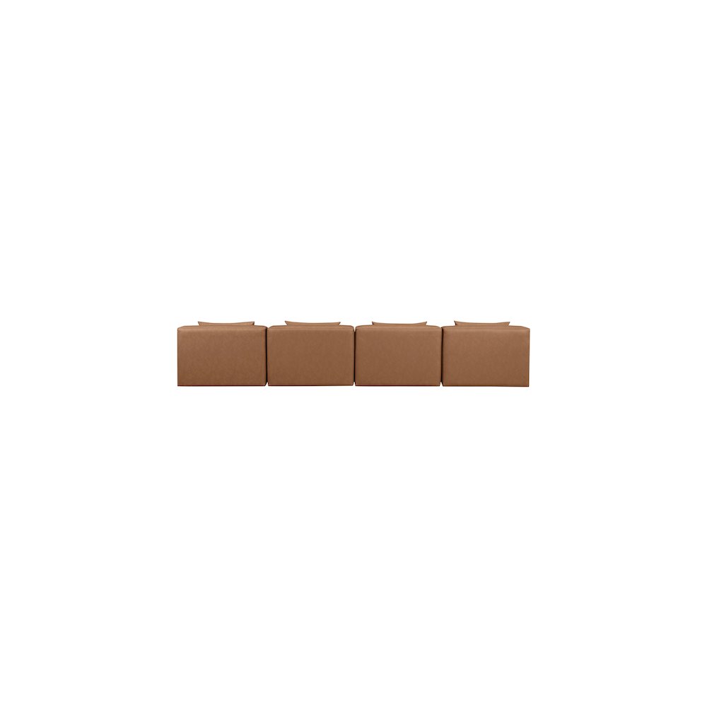 Cube Brown Vegan Leather Modular Sofa