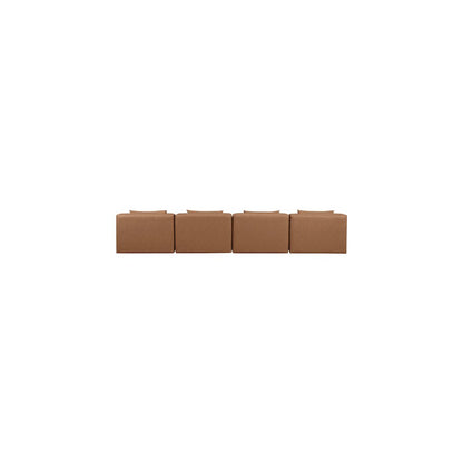 Cube Brown Vegan Leather Modular Sofa