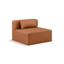 Cube Cognac Vegan Leather Armless Chair