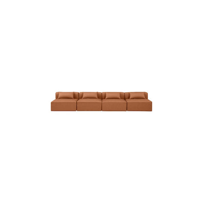 Cube Cognac Vegan Leather Modular Sofa