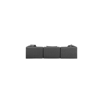 Cube Charcoal Grey Vegan Leather Modular Sofa