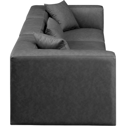 Cube Charcoal Grey Vegan Leather Modular Sofa