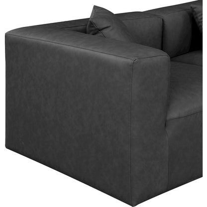 Cube Charcoal Grey Vegan Leather Modular Sofa