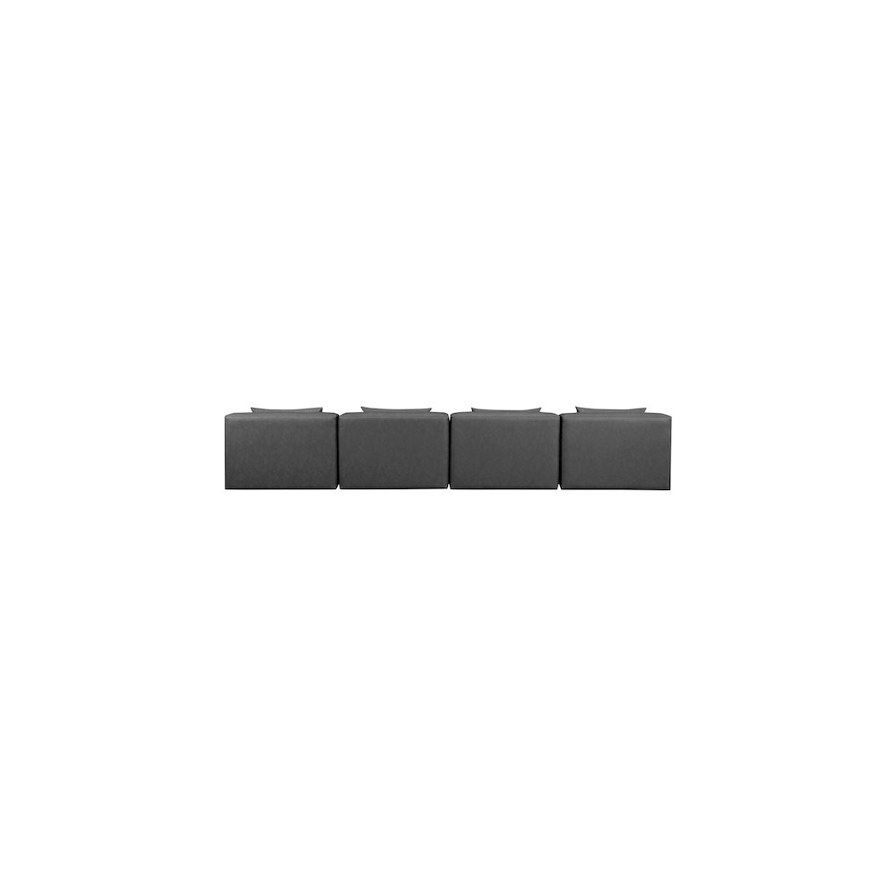 Cube Charcoal Grey Vegan Leather Modular Sofa
