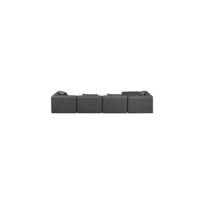 Cube Charcoal Grey Vegan Leather Modular Sectional