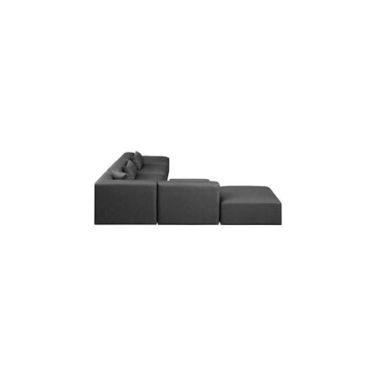 Cube Charcoal Grey Vegan Leather Modular Sectional