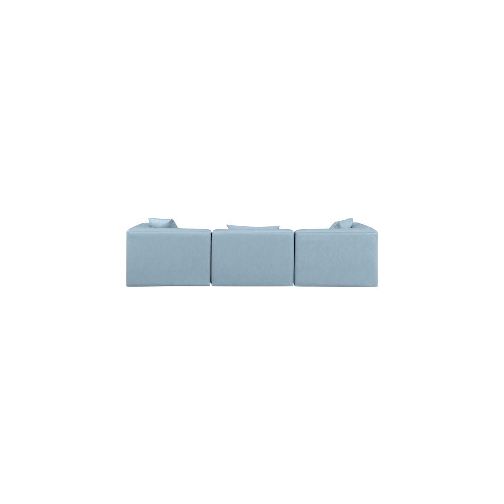 Cube Light Blue Vegan Leather Modular Sofa