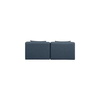 Cube Navy Blue Vegan Leather Modular Sofa