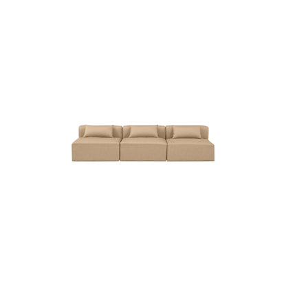 Cube Tan Vegan Leather Modular Sofa
