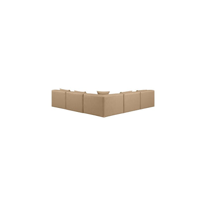 Cube Tan Vegan Leather Modular Sectional