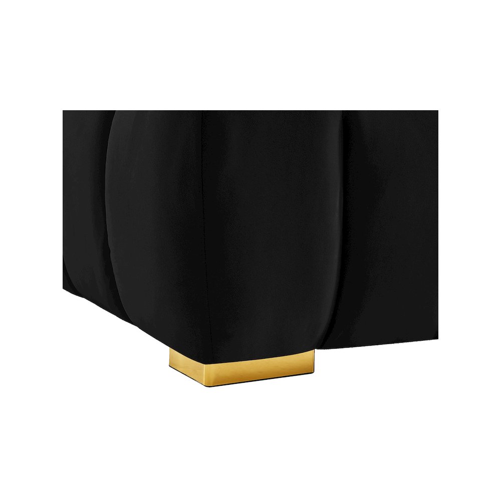 Gwen Black Velvet Loveseat