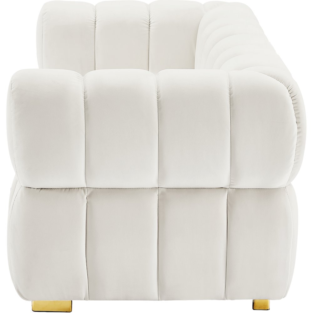 Gwen Cream Velvet Loveseat