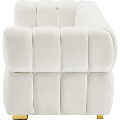 Gwen Cream Velvet Loveseat