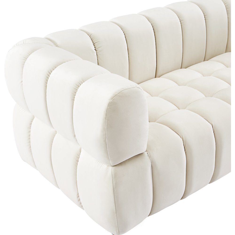 Gwen Cream Velvet Sofa