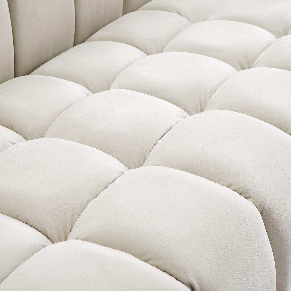 Gwen Cream Velvet Sofa