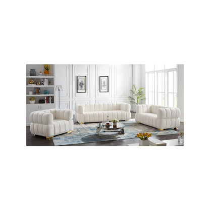 Gwen Cream Velvet Sofa