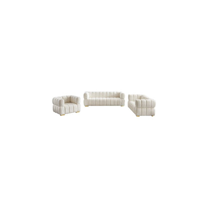 Gwen Cream Velvet Sofa