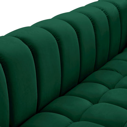 Gwen Green Velvet Loveseat