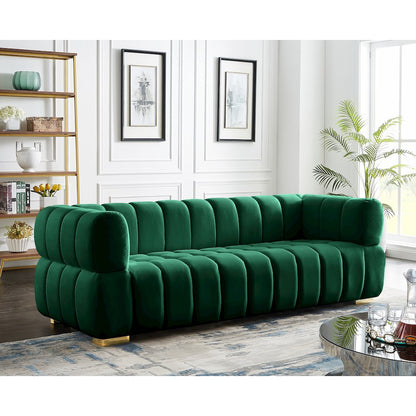 Gwen Green Velvet Sofa