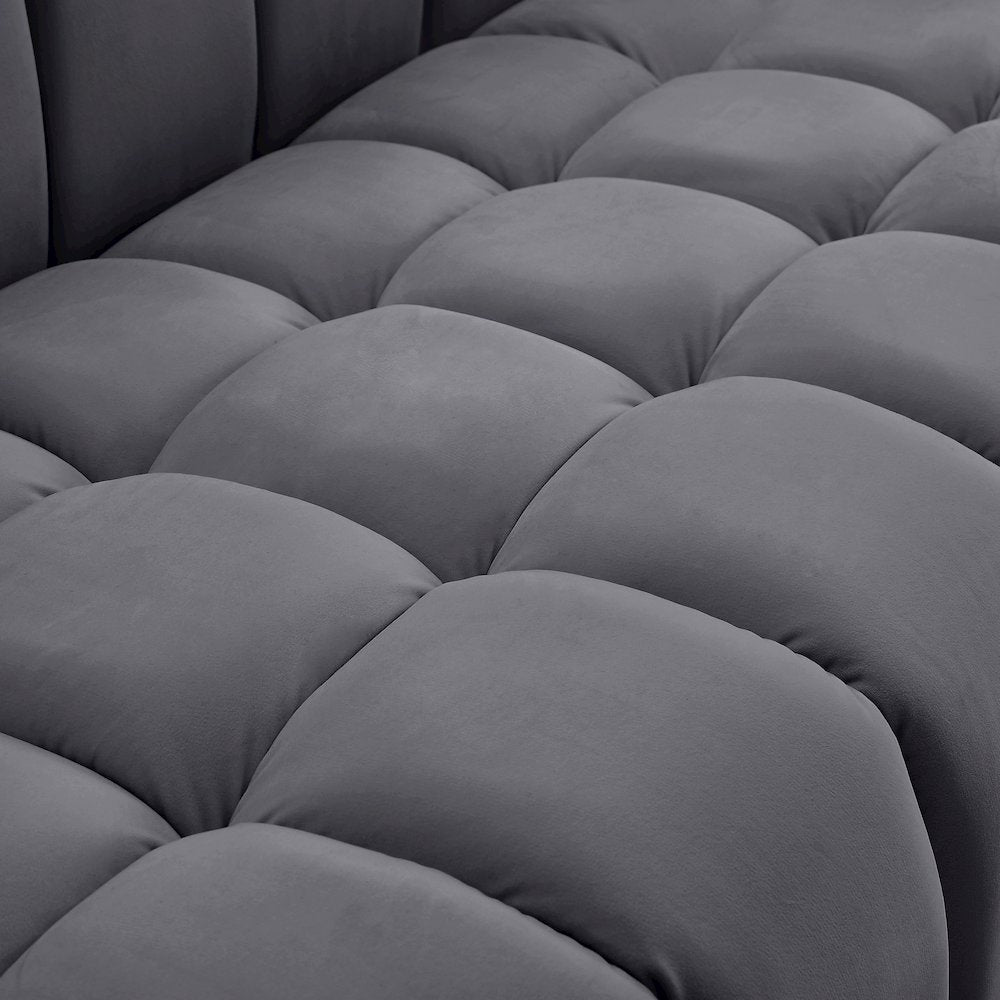 Gwen Grey Velvet Chair