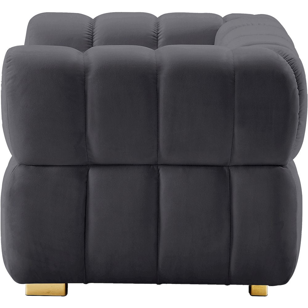 Gwen Grey Velvet Chair