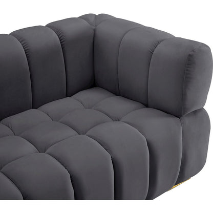 Gwen Grey Velvet Chair