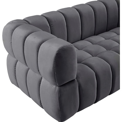 Gwen Grey Velvet Loveseat