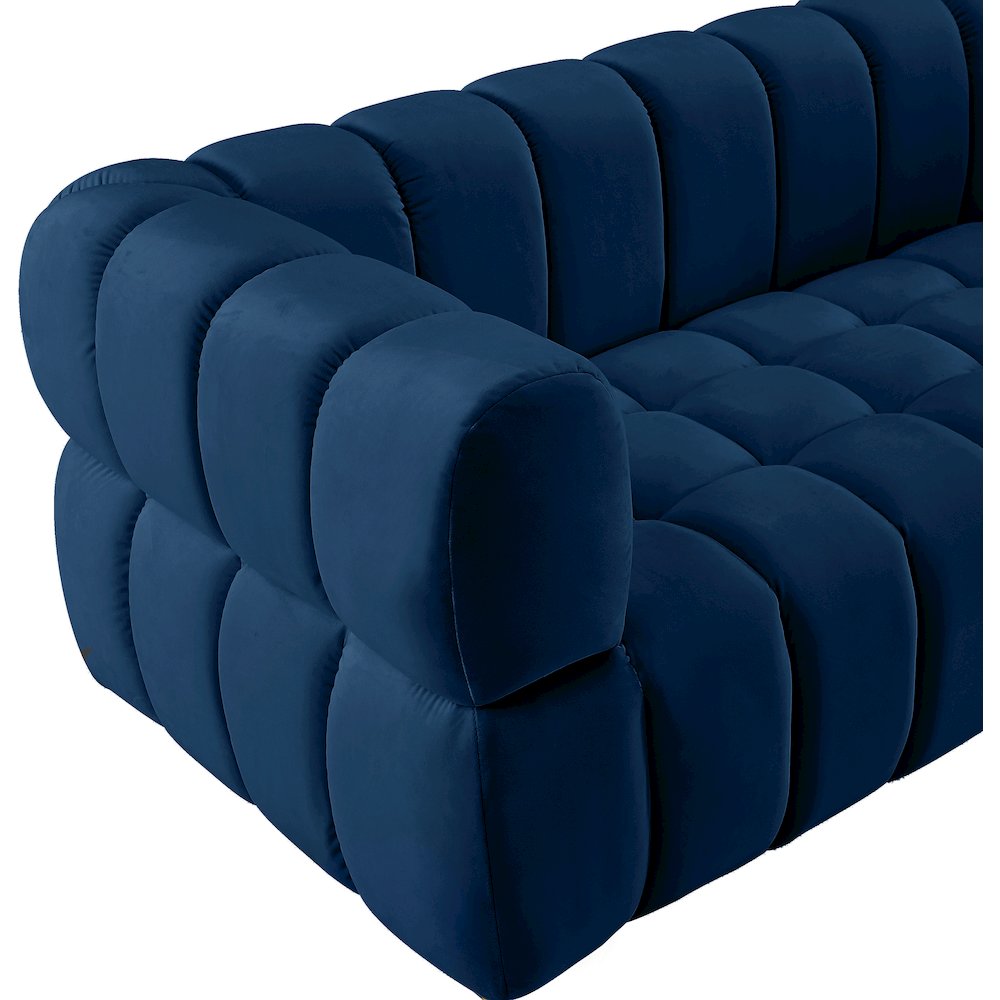 Gwen Navy Velvet Loveseat