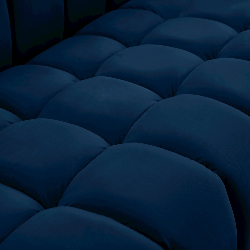 Gwen Navy Velvet Loveseat